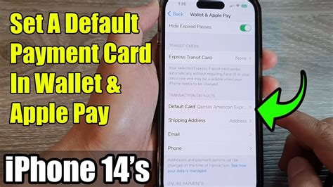 how to change default payment card in apple wallet