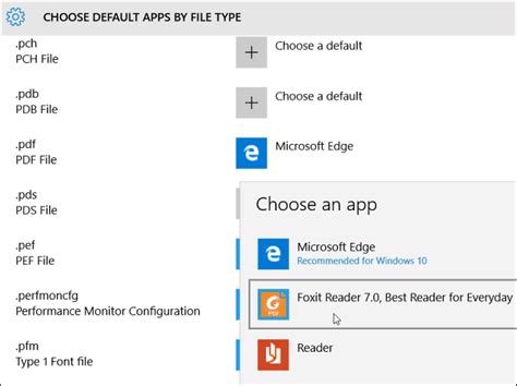 how to change default pdf reader in microsoft edge