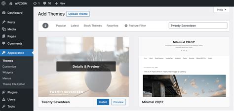 how to change default theme in wordpress