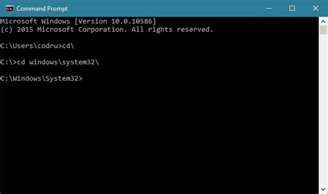 how to change directory in cmd windows 10
