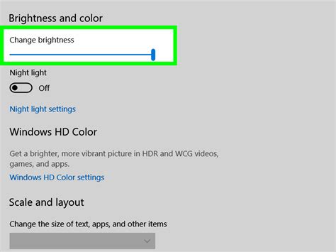 how to change display brightness in windows 10 pro