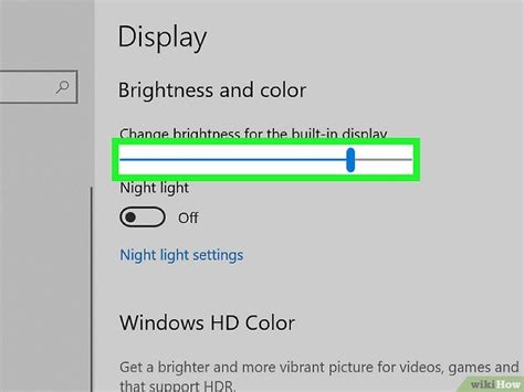 how to change display contrast in windows 10