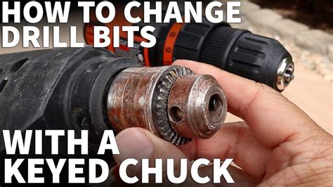 how to change drill bit with chuck key