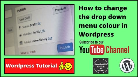 how to change drop down menu color in wordpress