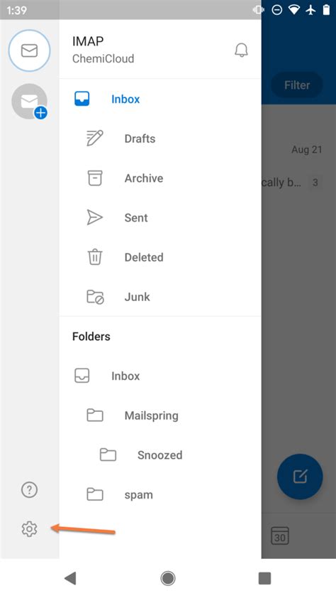 how to change email account in android phone