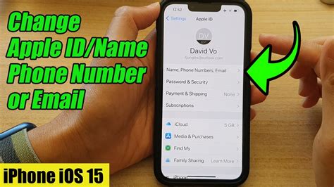 how to change email on iphone 15