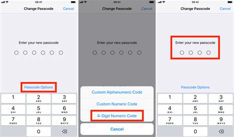 how to change enter passcode on iphone