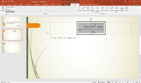 how to change equation font in powerpoint
