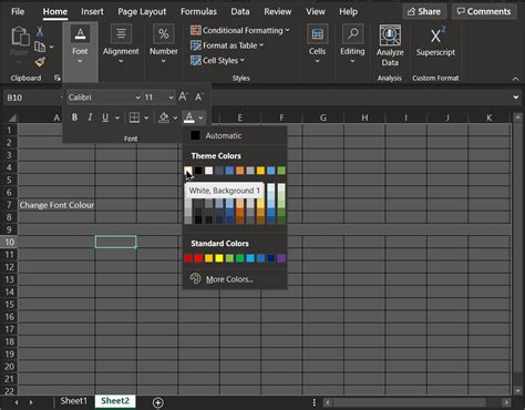 how to change excel background color in windows 11