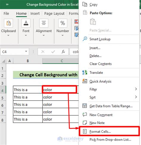 how to change excel background color permanently
