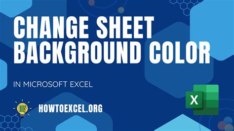 how to change excel sheet background color