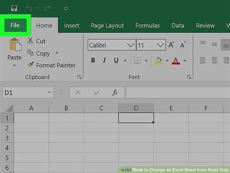 how to change excel sheet from read only
