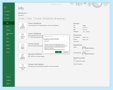 how to change excel sheet password