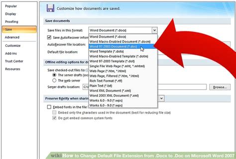 how to change file name extension in microsoft word