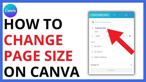 how to change file size in canva for free