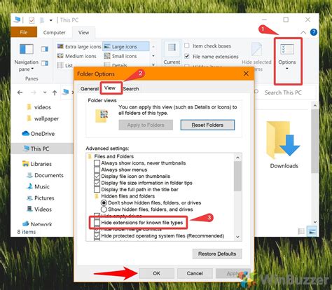 how to change file types in file explorer