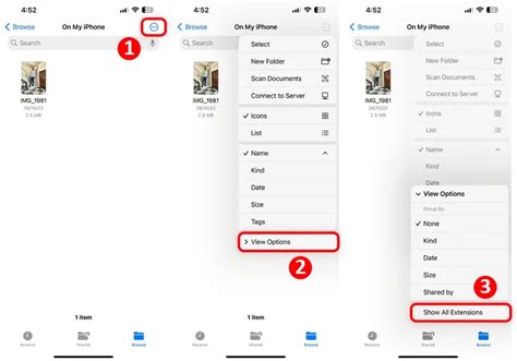 how to change file types on iphone