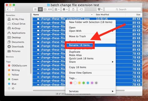 how to change file types on mac