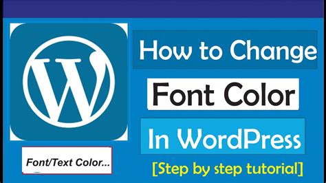 how to change font color in wordpress post