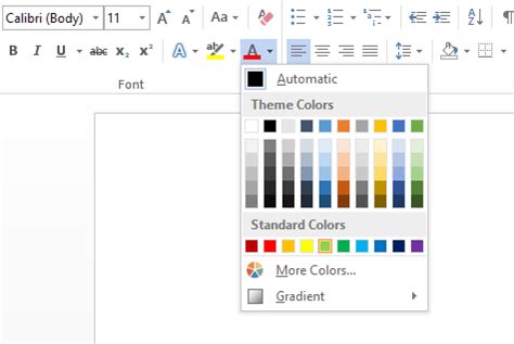 how to change font color on microsoft word