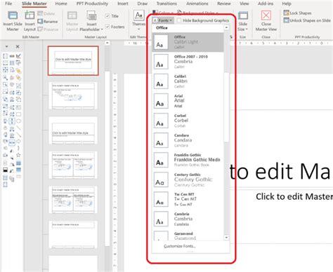 how to change font for all slides in powerpoint mac