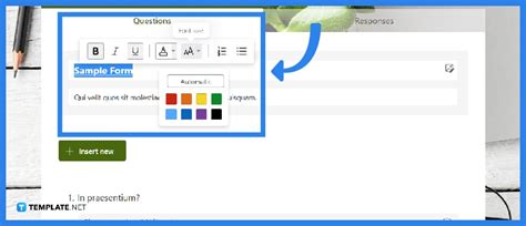 how to change font in microsoft forms