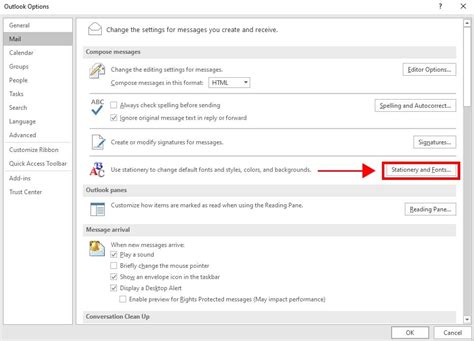 how to change font in outlook email app