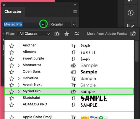 how to change font in photoshop