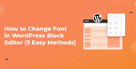 how to change font in wordpress block editor