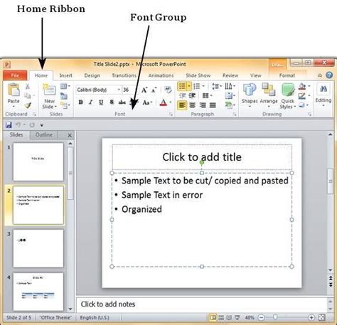 how to change font size for all slides in powerpoint 2010
