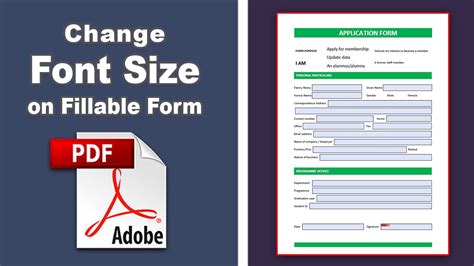 how to change font size in a pdf fillable form using adobe acrobat
