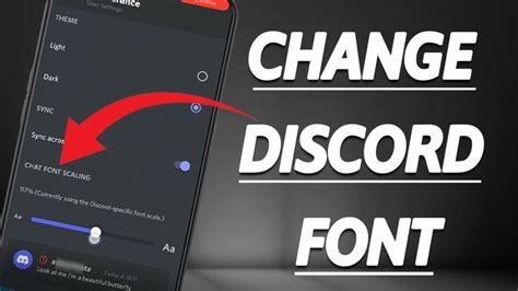 how to change font size in discord app