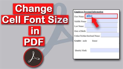 how to change font size in fillable pdf adobe acrobat