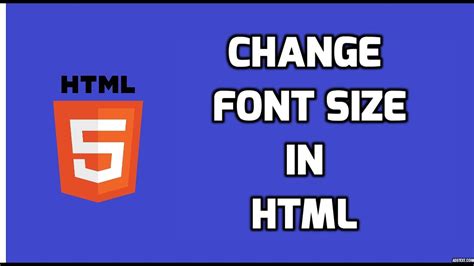how to change font size in html example