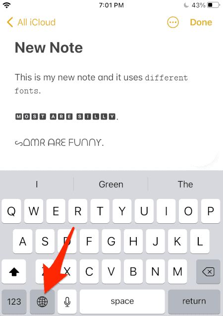 how to change font size in notes on ipad