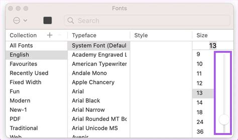 how to change font size in notes on macbook air