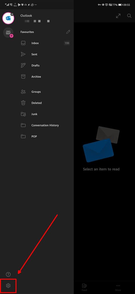 how to change font size in outlook android app
