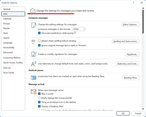 how to change font size in outlook email windows 10