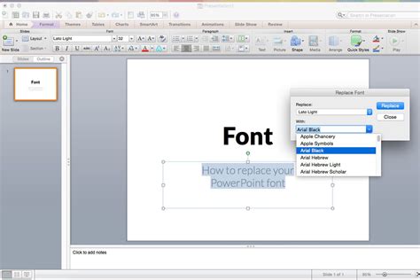 how to change font size in powerpoint presentation