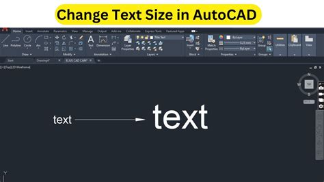 how to change font size of text in autocad