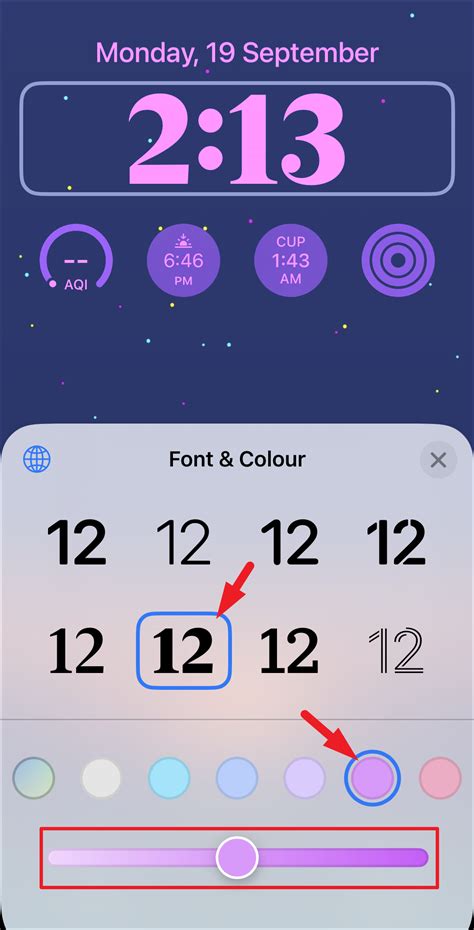 how to change font size on iphone 13 lock screen