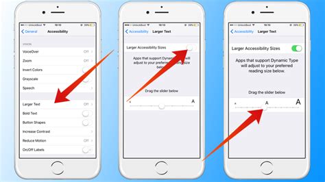 how to change font size on iphone home screen