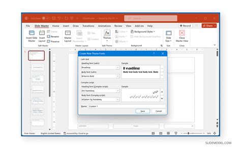how to change font type in ppt for all slides