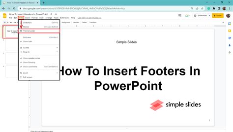 how to change footer in google slides