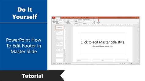 how to change footer in slide master
