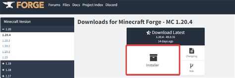 how to change forge version