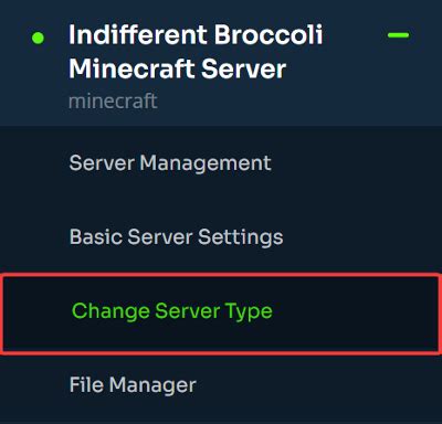 how to change forge version on minecraft server