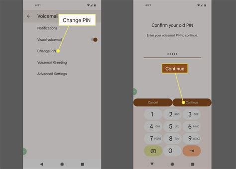 how to change forgotten voicemail password on android