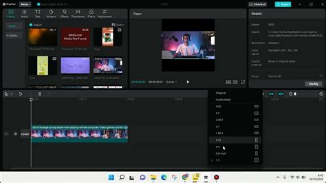 how to change format in capcut