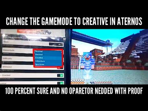 how to change gamemode in minecraft server aternos